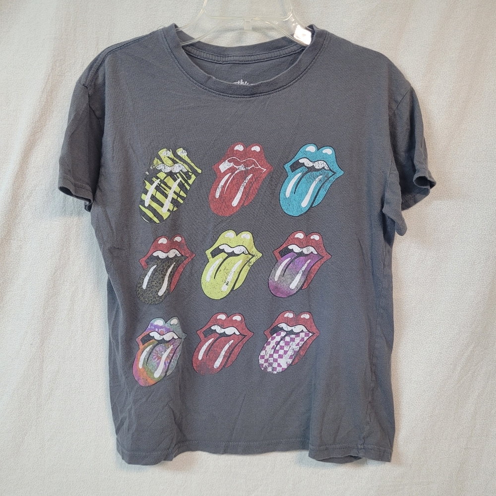 The ROLLING Stones Gray Graphic T-Shirt, Womens XS, Streetwear